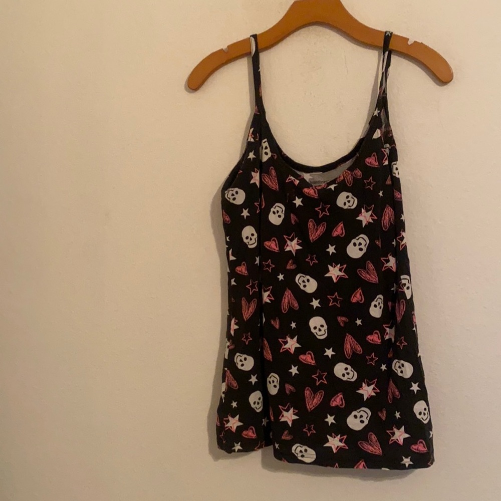 NO BOUNDARIES BLACK SKELETON TANK TOP XXL